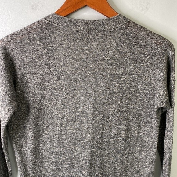 Vince Viscose Linen Longline Button Front Gray Cardigan Pockets Long Sleeves - Picture 7 of 16